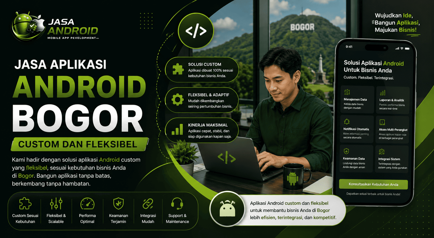 Jasa Aplikasi Android Bogor Custom dan Fleksibel untuk Solusi Bisnis yang Lebih Tepat, Cepat, dan Profesional